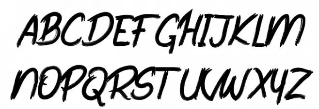 Quamaine Demo Brush Font OTHER CHARS