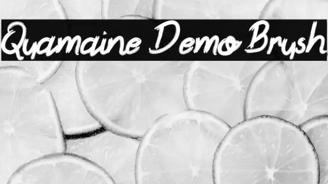 Quamaine Demo Brush Font examples