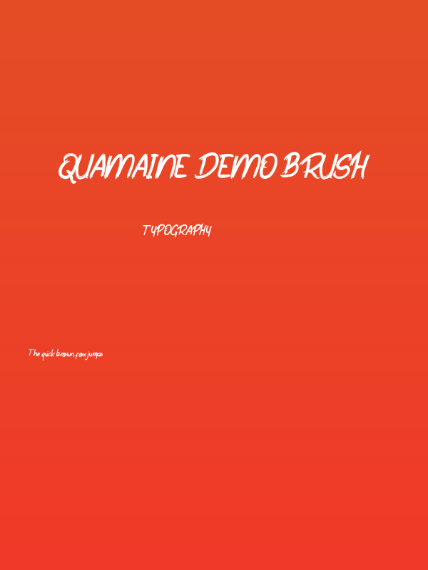 Quamaine Demo Brush Poster