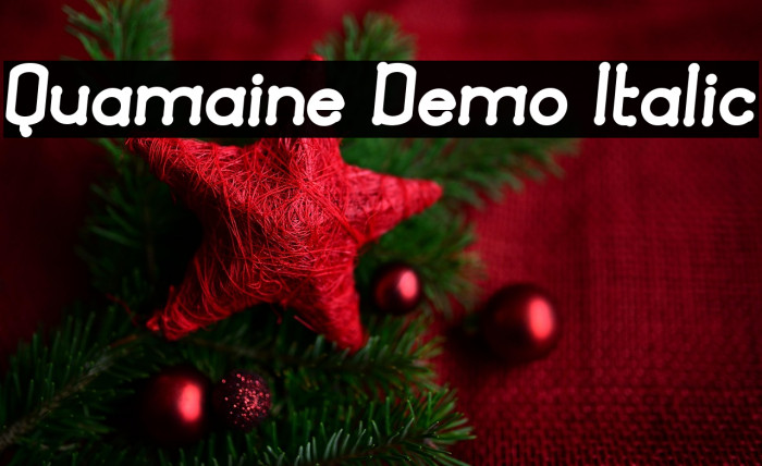 Quamaine Demo Italic Example 1