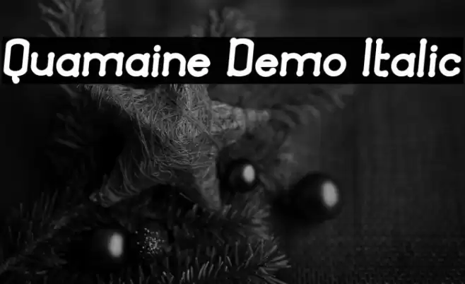 Quamaine Demo Italic Font examples