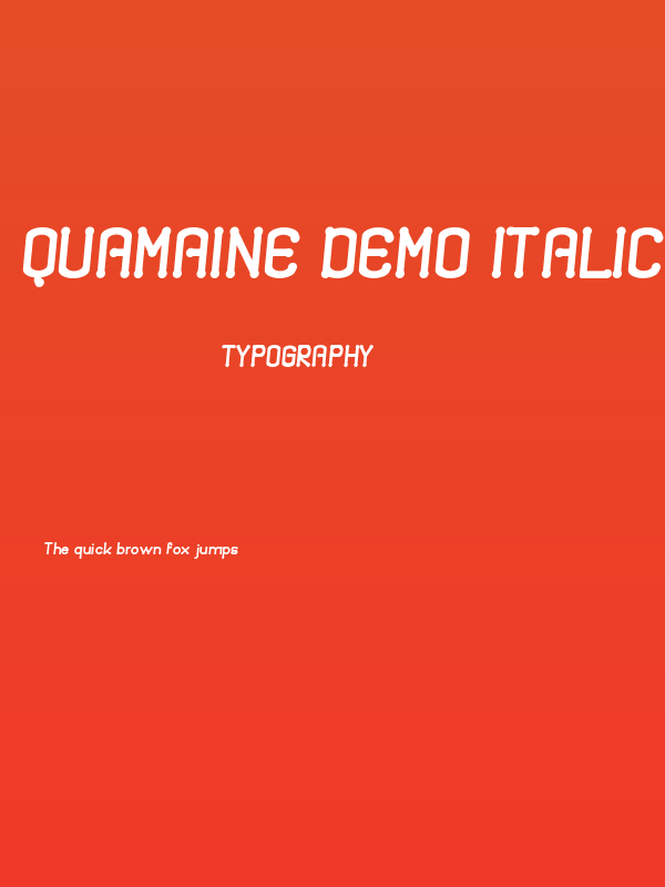 Quamaine Demo Italic Poster