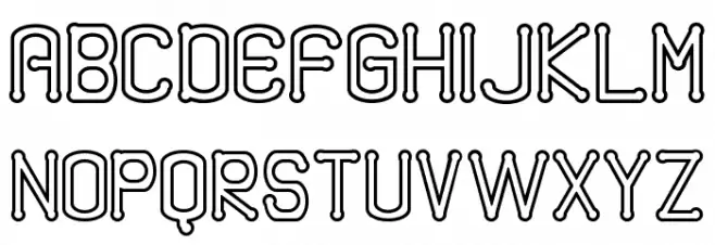 Quamaine Demo Outline フォント 大文字
