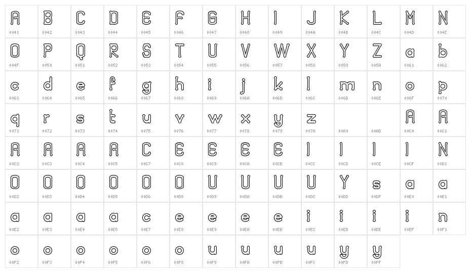 Quamaine Demo Outline Character Map