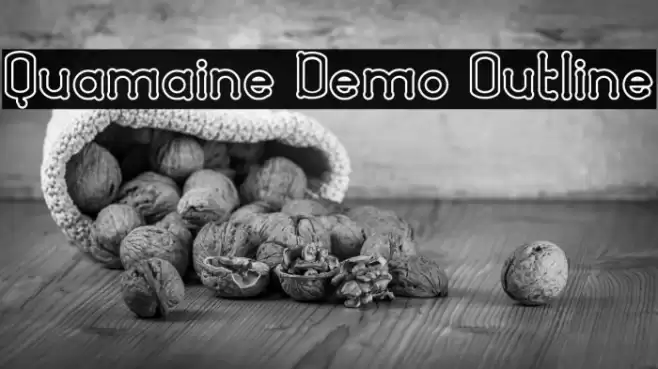 Quamaine Demo Outline Font examples