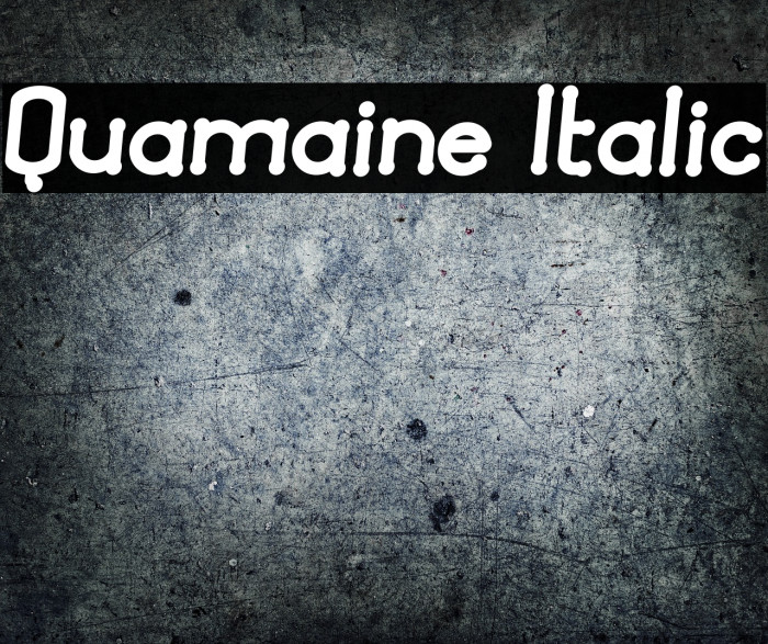 Quamaine Italic Font examples