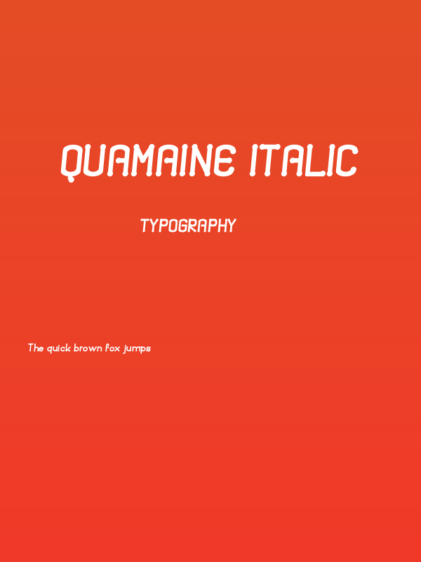 Quamaine Italic Poster