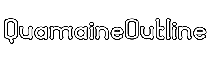Quamaine Outline फ़ॉन्ट