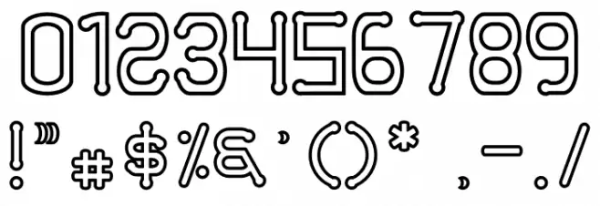 Quamaine Outline Font OTHER CHARS