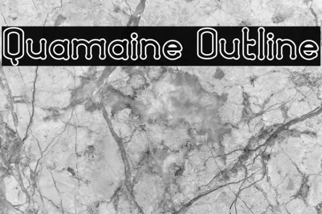 Quamaine Outline Font examples