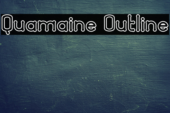 Quamaine Outline फ़ॉन्ट examples