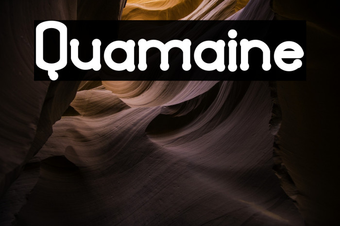 Quamaine Font examples