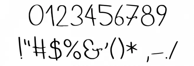 Quand tu dors ... Medium Font OTHER CHARS