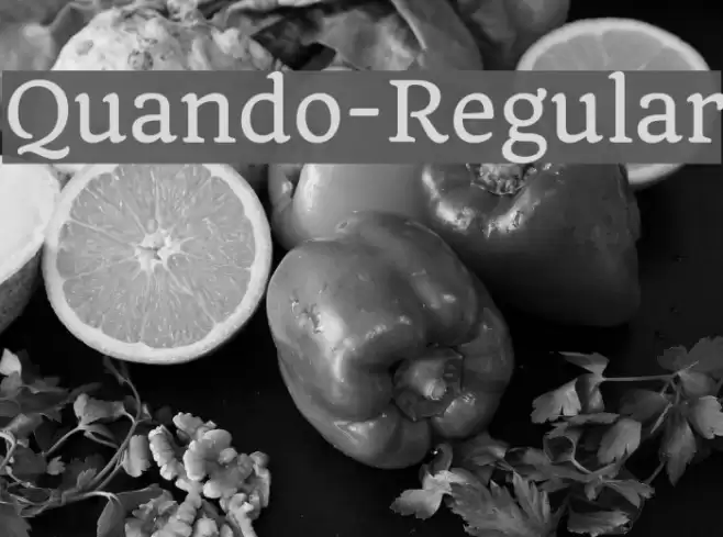 Quando-Regular Font examples