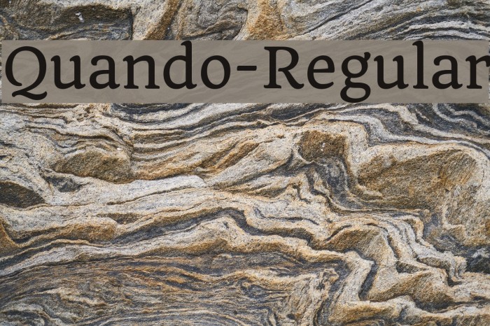 Quando-Regular Font examples