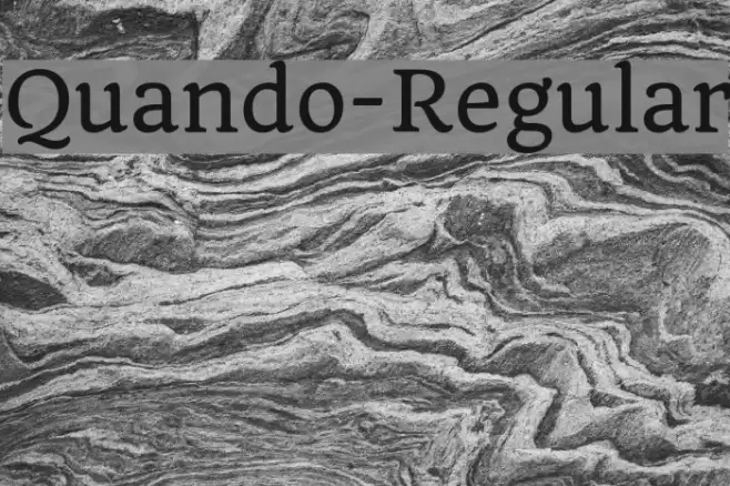 Quando-Regular Font examples