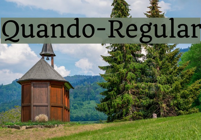 Quando-Regular Font examples