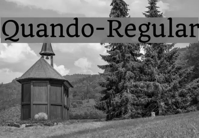 Quando-Regular Font examples
