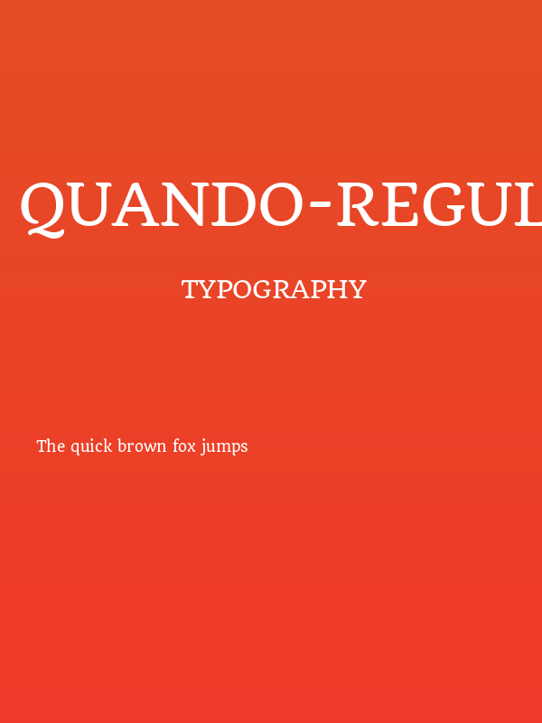 Quando-Regular Poster