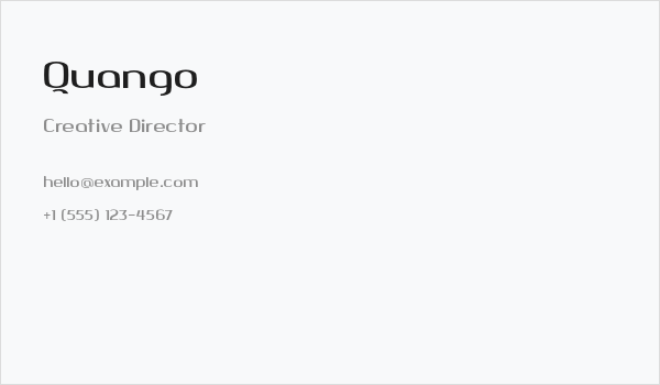 Quango Business Card