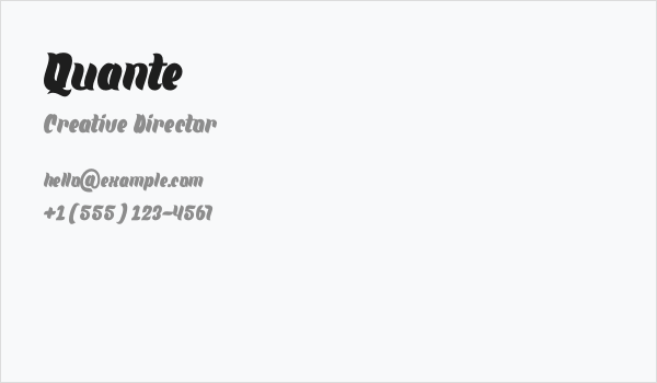 Quante Business Card