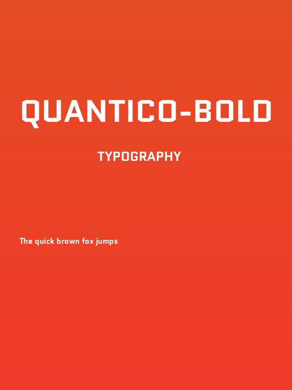Quantico-Bold Poster