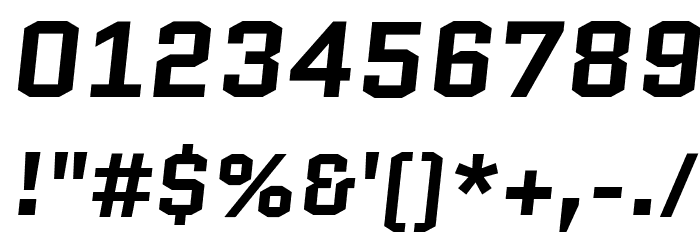 Quantico-BoldItalic Font OTHER CHARS