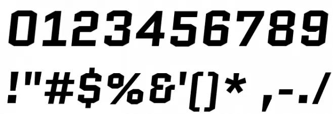 Quantico-BoldItalic Font OTHER CHARS