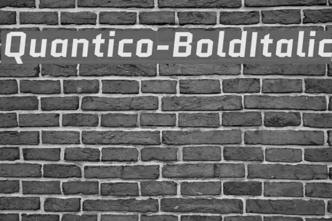 Quantico-BoldItalic Font examples