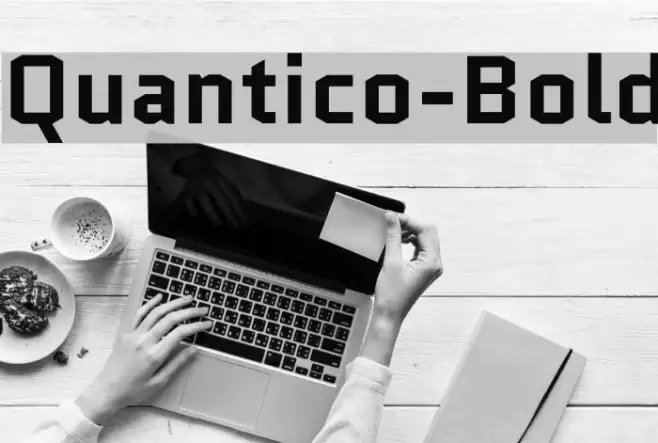 Quantico-Bold Font examples