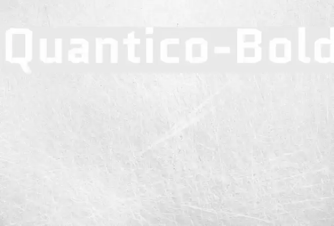 Quantico-Bold Font examples