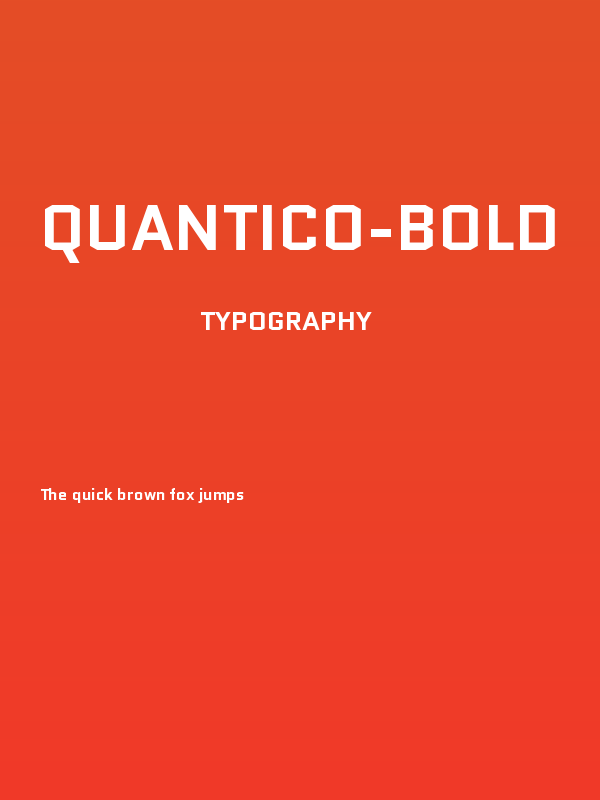 Quantico-Bold Poster