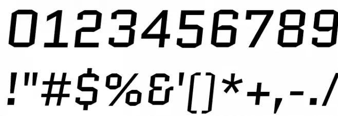 Quantico-Italic Font OTHER CHARS