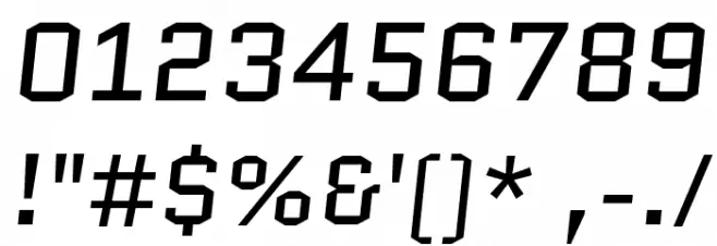 Quantico-Italic Font OTHER CHARS