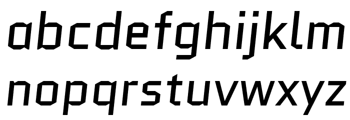 Quantico-Italic Font LOWERCASE