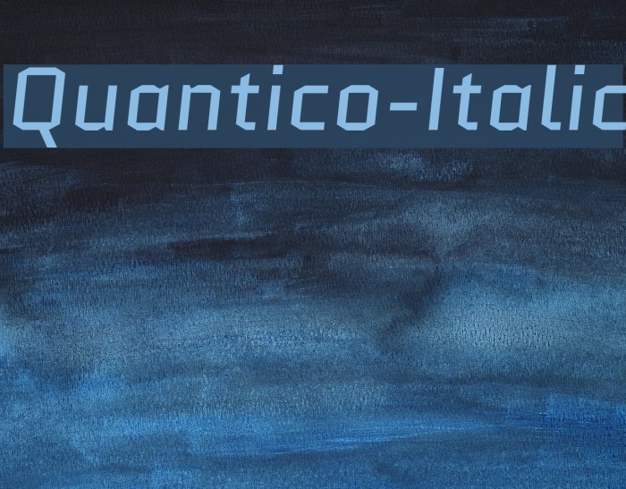 Quantico-Italic Example 1