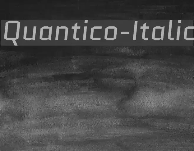 Quantico-Italic Font examples