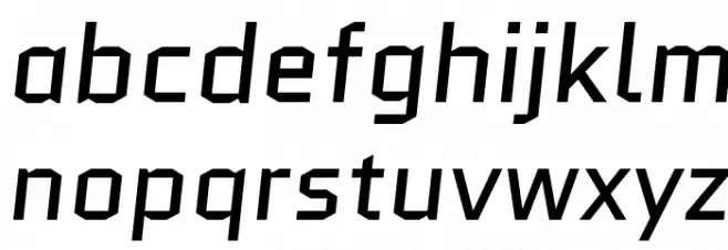Quantico-Italic フォント 小文字