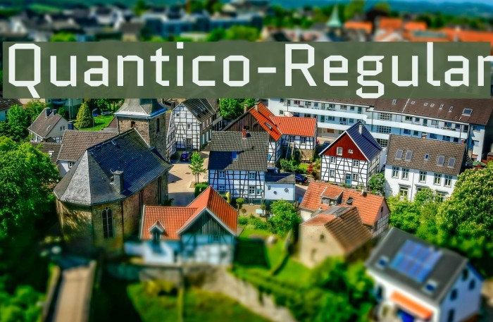Quantico-Regular Font examples