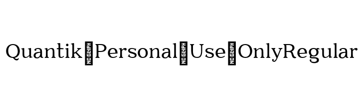 Quantik-Personal-Use-Only Regular  baixar fontes gratis