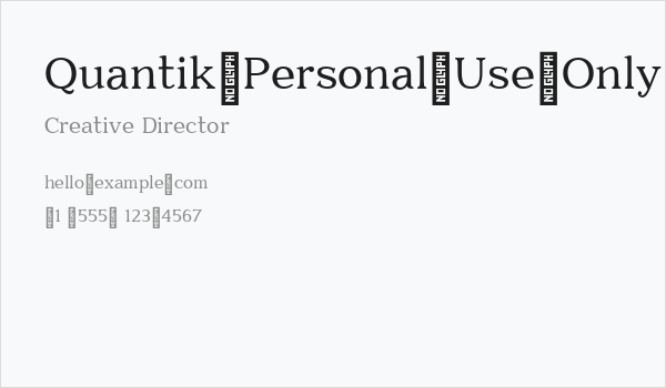 Quantik-Personal-Use-Only Regular Business Card