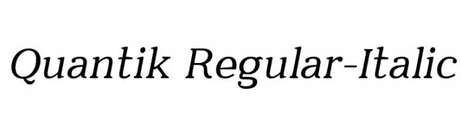 Quantik Regular-Italic 