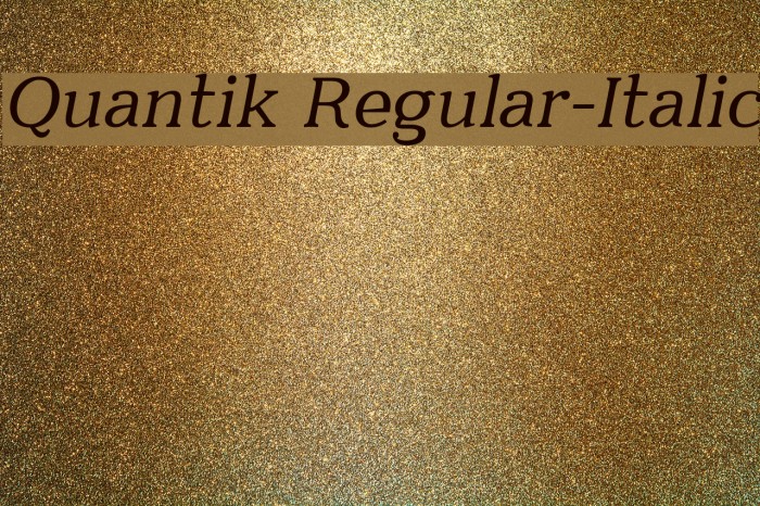 Quantik Regular-Italic Font examples