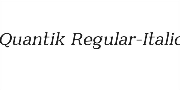 Quantik Regular-Italic Logo