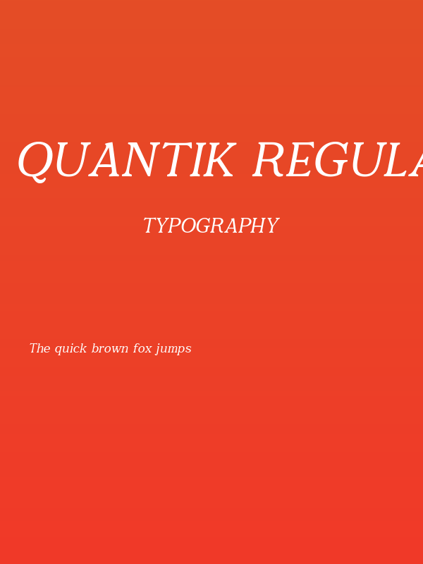 Quantik Regular-Italic Poster