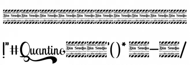 Quantine Personal Use Font OTHER CHARS