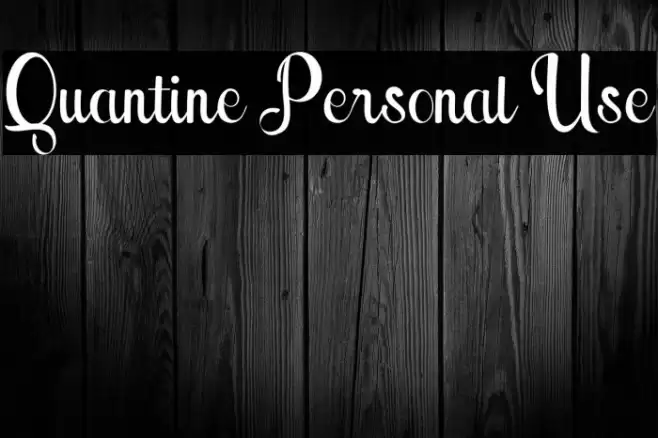 Quantine Personal Use Font examples