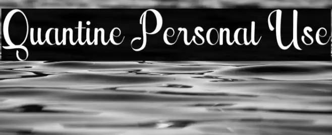 Quantine Personal Use Font examples