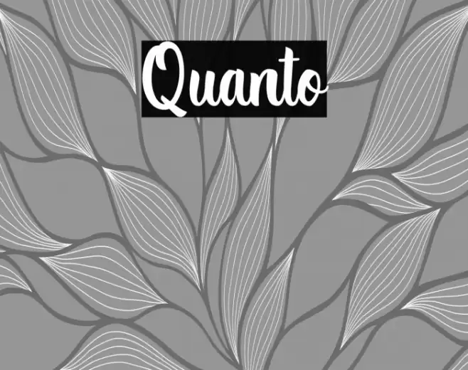 Quanto Font examples