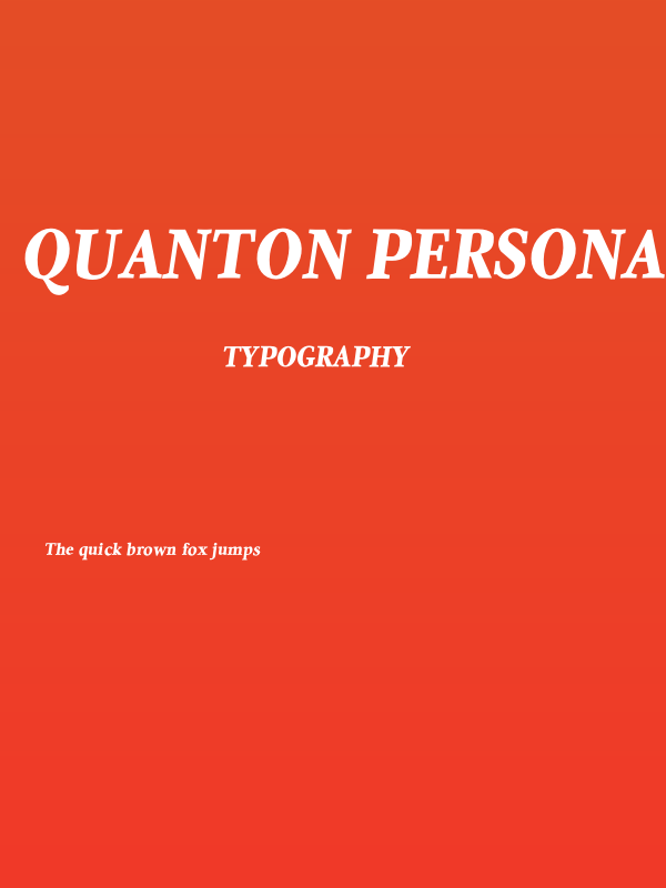 Quanton PERSONAL USE ONLY Black Italic Poster